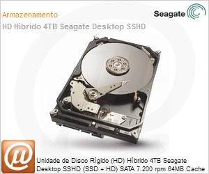 ST4000DX001 - Unidade de Disco Rgido (HD) Hbrido 4TB Seagate Desktop SSHD (SSD + HD) SATA 7.200 rpm 64MB Cache 6Gb/s MLC/8GB 3,5" Desktop