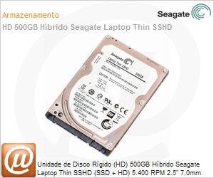 ST500LM000 - Unidade de Disco Rgido (HD) 500GB Hbrido Seagate Laptop Thin SSHD (SSD + HD) 5.400 RPM 2.5" 7.0mm