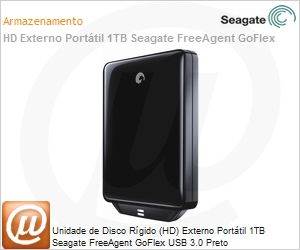 STAA1000100 - Unidade de Disco Rgido (HD) Externo Porttil 1TB Seagate FreeAgent GoFlex USB 3.0 Preto