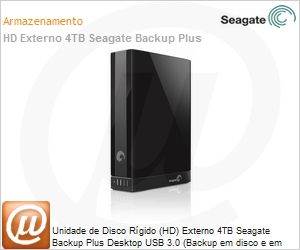 STCA4000100 - Unidade de Disco Rgido (HD) Externo 4TB Seagate Backup Plus Desktop USB 3.0 (Backup em disco e em nuvem)