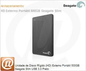 STCD500102 - Unidade de Disco Rgido (HD) Externo Porttil 500GB Seagate Slim USB 3.0 Preto