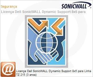 01-SSC-4771 - Licena Dell SonicWALL Dynamic Support 8x5 para Linha TZ 215 (3 anos) 