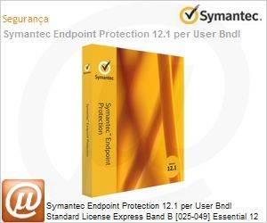 0E7IOZF0-EI1EB - Symantec Endpoint Protection 12.1 per User Bndl Standard License Express Band B [025-049] Essential 12 Meses 