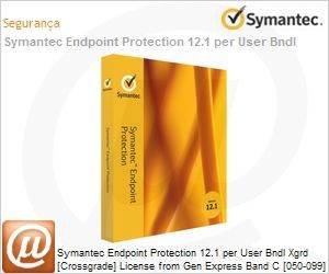0E7IOZX0-EI1EC - Symantec Endpoint Protection 12.1 per User Bndl Xgrd [Crossgrade] License from Gen Express Band C [050-099] Essential 12 Meses 