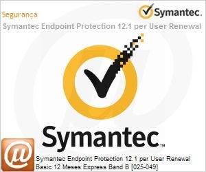 0E7IOZZ0-BR1EB - Symantec Endpoint Protection 12.1 per User Renewal Basic 12 Meses Express Band B [025-049] 
