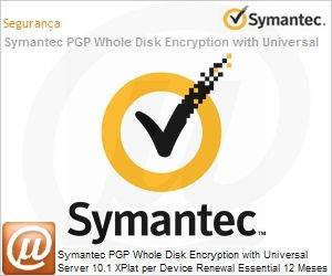 0ENDXZZ0-ER1EA - Symantec PGP Whole Disk Encryption with Universal Server 10.1 XPlat per Device Renewal Essential 12 Meses Express Band A 