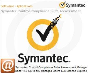 0J0FOZS0-EI1ES - Symantec Control Compliance Suite Assessment Manager Base 11.0 Up to 500 Managed Users Sub License Express Band S Essential 12 Months 