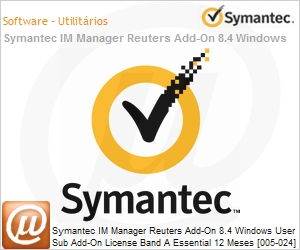 13569630 - Symantec IM Manager Reuters Add-On 8.4 Windows User Sub Add-On License Band A Essential 12 Meses [005-024] 