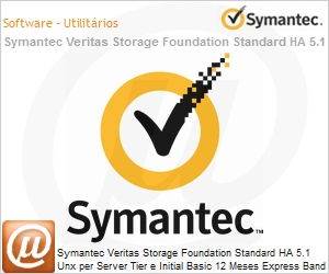 20067007 - Symantec Veritas Storage Foundation Standard HA 5.1 Unx per Server Tier e Initial Basic 12 Meses Express Band S 