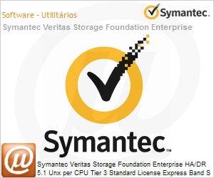 20074478 - Symantec Veritas Storage Foundation Enterprise HA/DR 5.1 Unx per CPU Tier 3 Standard License Express Band S 