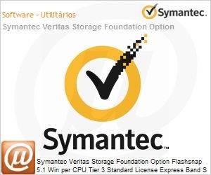 21020502 - Symantec Veritas Storage Foundation Option Flashsnap 5.1 Win per CPU Tier 3 Standard License Express Band S 