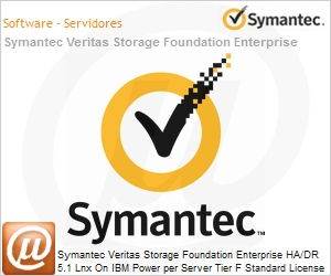 21051771 - Symantec Veritas Storage Foundation Enterprise HA/DR 5.1 Lnx On IBM Power per Server Tier F Standard License Express Band S [001+] 