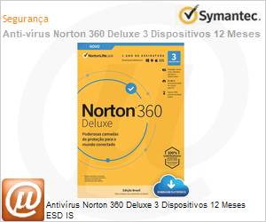 21405649 - Antivírus Norton 360 Deluxe 3 Dispositivos 12 Meses ESD IS 
