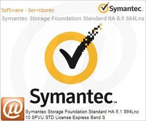 43DLFZF0-ZZZES - Symantec Storage Foundation Standard HA 6.1 S64Lnx 10 SPVU STD License Express Band S 