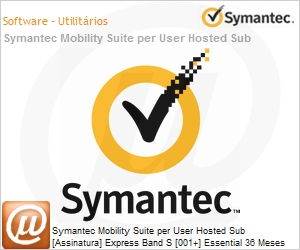 7VJBOZH0-EI3ES - Symantec Mobility Suite per User Hosted Sub [Assinatura] Express Band S [001+] Essential 36 Meses 