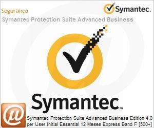 G86BOZZ0-EI1EF - Symantec Protection Suite Advanced Business Edition 4.0 per User Initial Essential 12 Meses Express Band F [500+] 