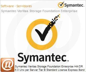 K54QUBF0-ZZZES - Symantec Veritas Storage Foundation Enterprise HA/DR 6.0 Unx per Server Tier B Standard License Express Band S [001+] 