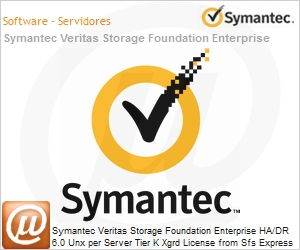 K54QUKX5-ZZZES - Symantec Veritas Storage Foundation Enterprise HA/DR 6.0 Unx per Server Tier K Xgrd License from Sfs Express Band S [001+] 