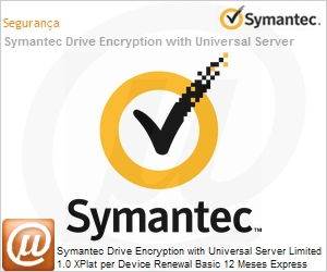K8EVXZZ0-BR1ED - Symantec Drive Encryption with Universal Server Limited 1.0 XPlat per Device Renewal Basic 12 Meses Express Band D 