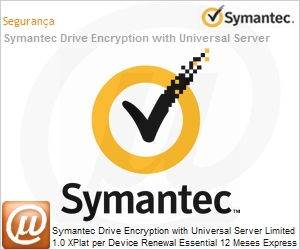 K8EVXZZ0-ER1EB - Symantec Drive Encryption with Universal Server Limited 1.0 XPlat per Device Renewal Essential 12 Meses Express Band B 