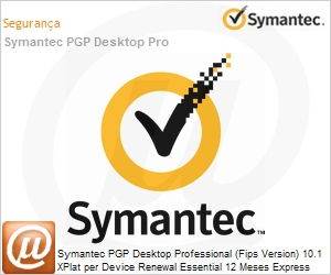 KOT1XZZ0-ER1ED - Symantec PGP Desktop Professional (Fips Version) 10.1 XPlat per Device Renewal Essential 12 Meses Express Band D 