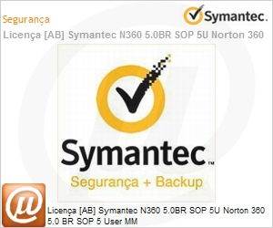 N360-5.0BR-SOP-5U - Licena [AB] Symantec N360 5.0BR SOP 5U Norton 360 5.0 BR SOP 5 User MM 