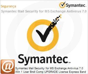 NNOBWZC0-EI1EE - Symantec Mail Security for MS Exchange Antivirus 7.0 Win 1 User Bndl Comp UPGRADE License Express Band E [250-499] Essential 12 Meses 
