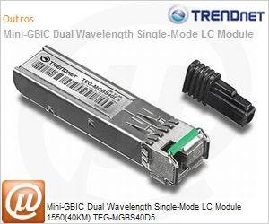 TEG-MGBS40D5 - Mini-GBIC Dual Wavelength Single-Mode LC Module 1550(40KM) TEG-MGBS40D5