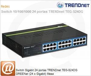 TEG-S24DG - Switch Gigabit 24 portas TRENDnet TEG-S24DG GREENet (24 x Gigabit) Mesa