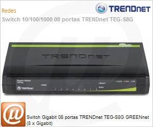 TEG-S8G - Switch Gigabit 08 portas TRENDnet TEG-S8G GREENnet (8 x Gigabit)