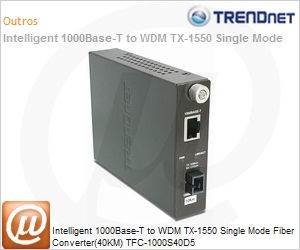 TFC-1000S40D5 - Intelligent 1000Base-T to WDM TX-1550 Single Mode Fiber Converter(40KM) TFC-1000S40D5