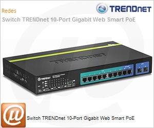 TPE-1020WS - Switch TRENDnet 10-Port Gigabit Web Smart PoE