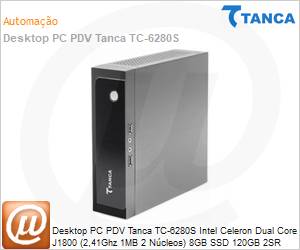 4668 - Desktop PC PDV Tanca TC-6280S Intel Celeron Dual Core J1800 (2,41Ghz 1MB 2 Ncleos) 8GB SSD 120GB 2SR