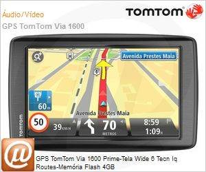 1EN6.049.00B - GPS TomTom Via 1600 Prime-Tela Wide 6 Tecn Iq Routes-Memria Flash 4GB