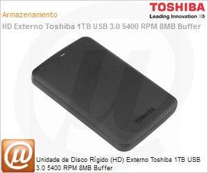 HDTB310XK3AA - Unidade de Disco Rgido (HD) Externo Toshiba 1TB USB 3.0 5400 RPM 8MB Buffer