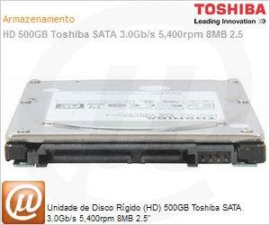 PH2050U-1I54 - Unidade de Disco Rgido (HD) 500GB Toshiba SATA 3.0Gb/s 5,400rpm 8MB 2.5"