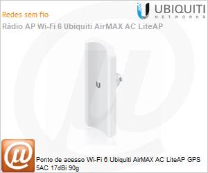 LAP-GPS - Ponto de acesso Wi-Fi 6 Ubiquiti AirMAX AC LiteAP GPS 5AC 17dBi 90g