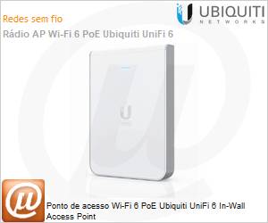 U6-IW - Ponto de acesso Wi-Fi 6 PoE Ubiquiti UniFi 6 In-Wall Access Point