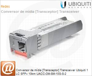 UACCOMSM10GS2 - Conversor de mdia [Transceptor] Transceiver Ubiquiti 1 LC SFP+ 10km UACC-OM-SM-10G-S-2