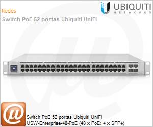 USW-E-48-PoE - Switch PoE 52 portas Ubiquiti UniFi USW-Enterprise-48-PoE (48 x PoE; 4 x SFP+)