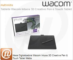 CTH690TK - Mesa Digitalizadora Wacom Intuos 3D Creative Pen & Touch Tablet Mdia