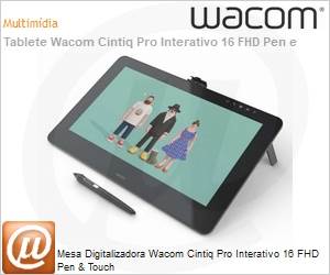DTH1620K1 - Mesa Digitalizadora Wacom Cintiq Pro Interativo 16 FHD Pen & Touch