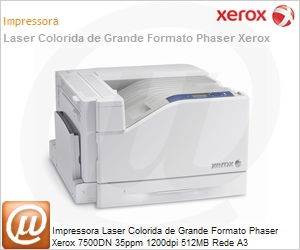100S12888 - Impressora Laser Colorida de Grande Formato Phaser Xerox 7500DN 35ppm 1200dpi 512MB Rede A3