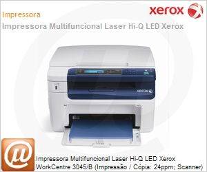 3045-B-NO - Impressora Multifuncional Laser Hi-Q LED Xerox WorkCentre 3045/B (Impresso / Cpia: 24ppm; Scanner) 1200x1200dpi 128MB