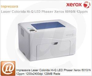6010-N-NO - Impressora Laser Colorida Hi-Q LED Phaser Xerox 6010/N 12ppm 1200x2400dpi 128MB Rede