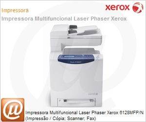 6128MONO - Impressora Multifuncional Laser Phaser Xerox 6128MFP/N (Impresso / Cpia; Scanner; Fax)