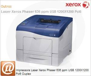 6600-DN-MO-NO - Impressora Laser Xerox Phaser 636 ppm USB 1200X1200 Pcl6 Duplex