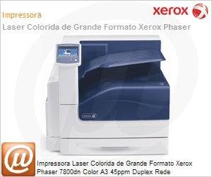 7800-DN-M-O-NO - Impressora Laser Colorida de Grande Formato Xerox Phaser 7800dn Color A3 45ppm Duplex Rede