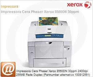 8560-MO-NO - Impressora Cera Phaser Xerox 8560DN 30ppm 2400dpi 256MB Rede Duplex (Partnumber alternativo 100S12561)