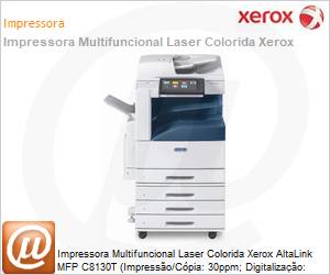 C8130TMONO - Impressora Multifuncional Laser Colorida Xerox AltaLink MFP C8130T (Impresso/Cpia: 30ppm; Digitalizao: 30cpm; Fax) Rede USB Wi-Fi Duplex ADF A3